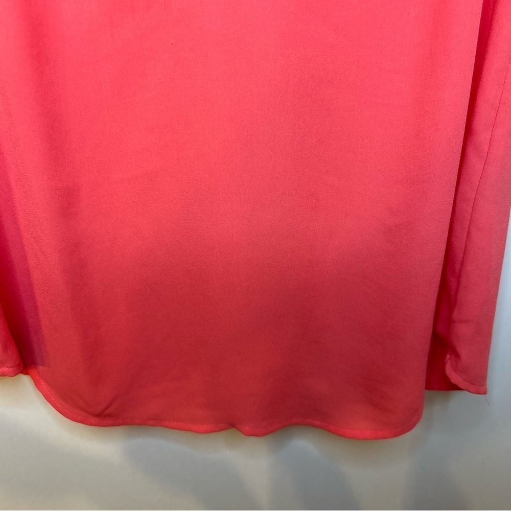 J.Crew Women’s Coral Pink Split Neck Sleeveless Top, Size 2 - Picture 4 of 9